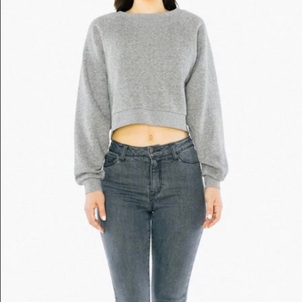 SOLD OUT American Apparel Gray Cropped Pullover